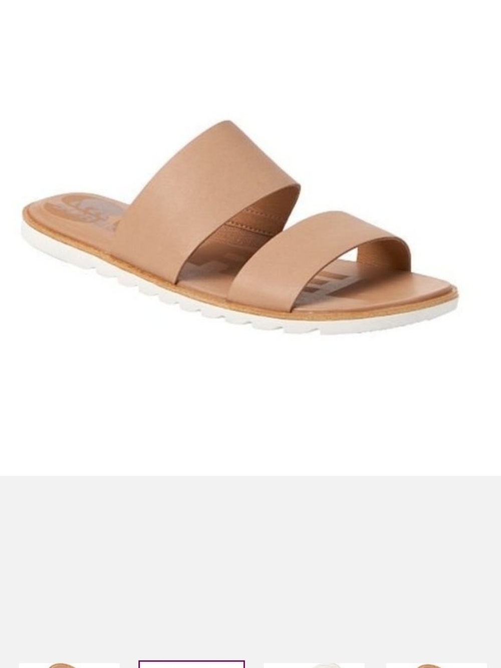 Sorel Women's Double Band Slide Sandal in Taupe/Nude - Picture 2 of 6
